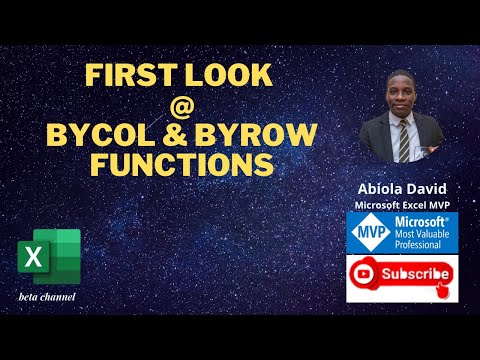 First Look @ Microsoft Excel BYCOL and BYROW Functions