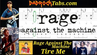 Tire Me - Rage Against The Machine - Guitar + Bass TABS Lesson 
