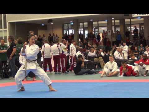 European Championship JKA 2017 senior women kata final Johanna Lind Gojushiho sho