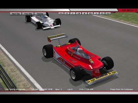 F1 1980 Belgian Grand Prix First Laps Race rFactor on Thrustmaster F1 Racing Wheel