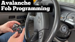 How To Program 2002 - 2006 Chevy Avalanche Remote Key Fob - DIY Chevrolet Programming Pair Procedure