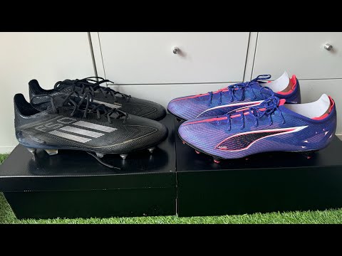 Adidas F50 Elite VS Puma Ultra Carbon 5 - Speed Boots Comparison Video! (4K)