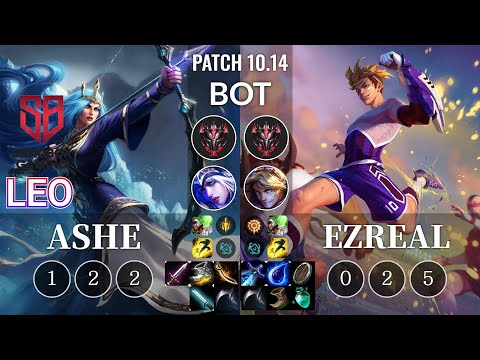 SB Leo Ashe vs Ezreal Bot - KR Patch 10.14