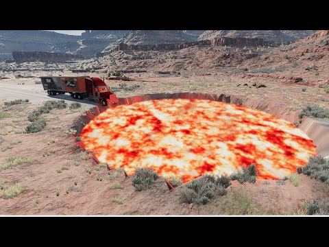 Cars vs Giant Crater 🔥BeamNG.Drive