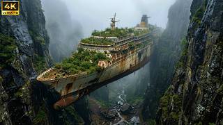 99 Year Old Abandoned Cruise Ship Transformed Into a Luxury Cliffside Mansion Among Mountains