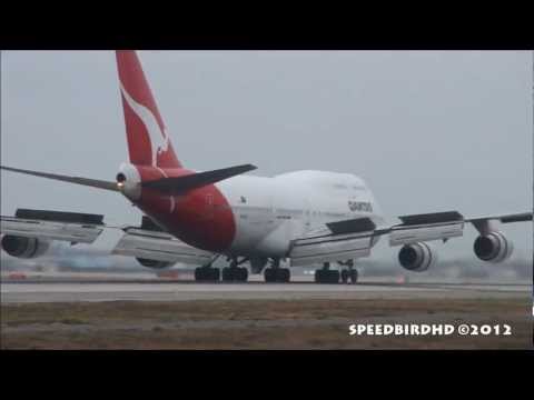 Qantas Airways Boeing 747-438 [VH-OJP] Landing in Los Angeles