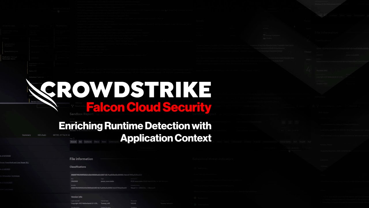 Falcon Cloud Security Enriching Runtime Detection with Application Context: Demo Drill Down