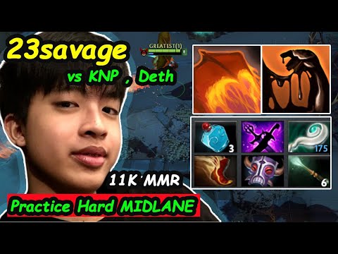 23savage - [Batrider] 11K MMR Practice Midlane vs Hashtag?.KNP Dota 2 Pespective Pro Gameplay