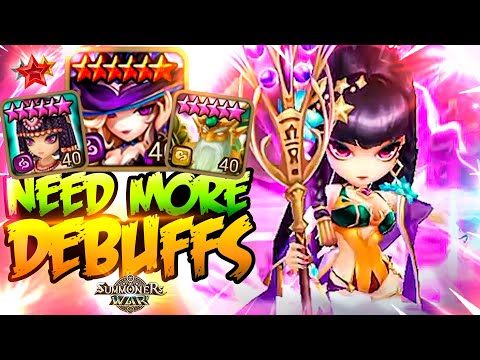 MASS DEBUFFS COMBO in Guardian Rank - Summoners War