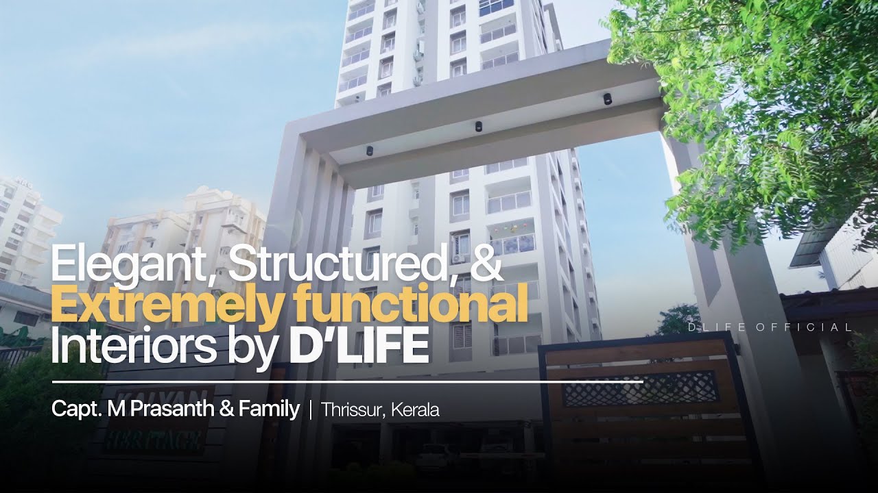 Capt. M Prasanth and Family on their Newly Designed Home Interiors in Thrissur by D'LIFE Interiors