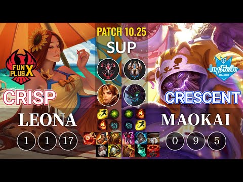 FPX Crisp Leona vs hyF Crescent Maokai Sup - KR Patch 10.25