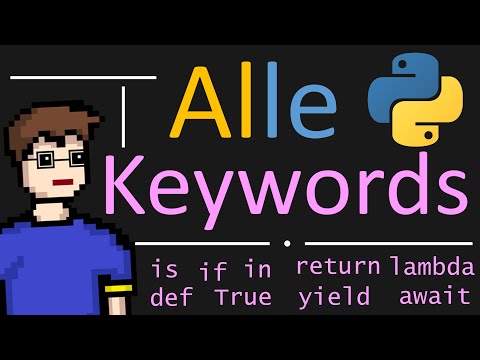 ALLE Python Keywords in EINEM Video erklärt | #Python