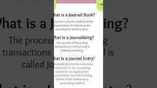 Meaning of Journal | Journal Entries | Class 11