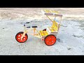 How To Make A Cycle Rickshaw At Home Diy Matchbox Electrical Cycle Ricksha
