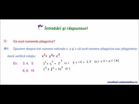 Intrebarea 1 - Numere pitagorice (pitagoreice)