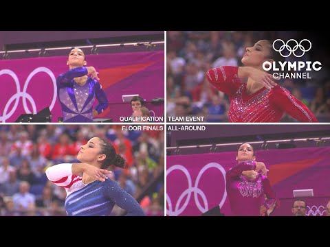 All of Alexandra Raisman's 2012 floor routines, at the same time! | Olympic Memories