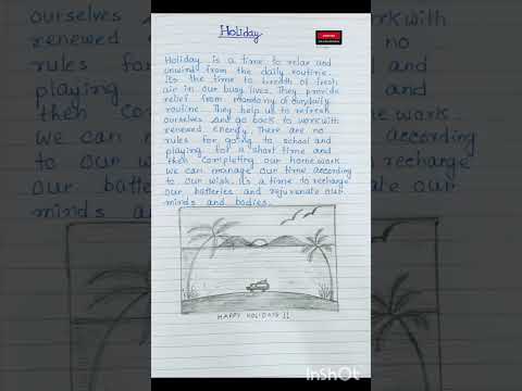 English short essay for kids/paragraph on holidays /rume's Cottage#shorts #essay