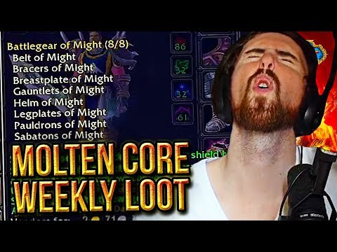 Asmongold Completes FULL 8/8 TANK SET - Weekly Molten Core LOOT - Classic WoW
