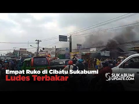 Video: Empat Ruko di Cibatu Sukabumi Ludes Terbakar