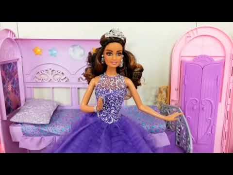 Princess Barbie doll pink Royal castle - mermaid bedroom