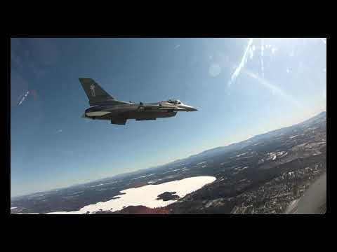 Inside Cockpit view of F-16 landing at BTV