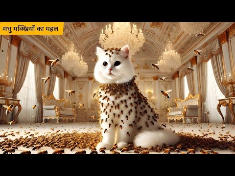 cute cat & madhu makkhiyon ka mahal || ai video || 3d ultra full HD