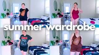 POSTPARTUM SUMMER WARDROBE 2024 | how to hide a big belly with comfortable outfits