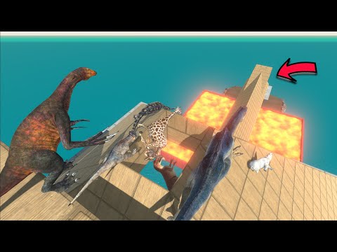 Crossing Deadly Bridges | Pyramid and Triangle Bridge - Animal Revolt Battle Simulator
