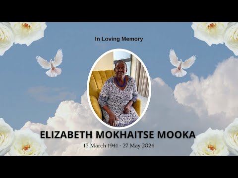 Funeral service in loving memory of Koko Elizabeth Mokhaitse mooka