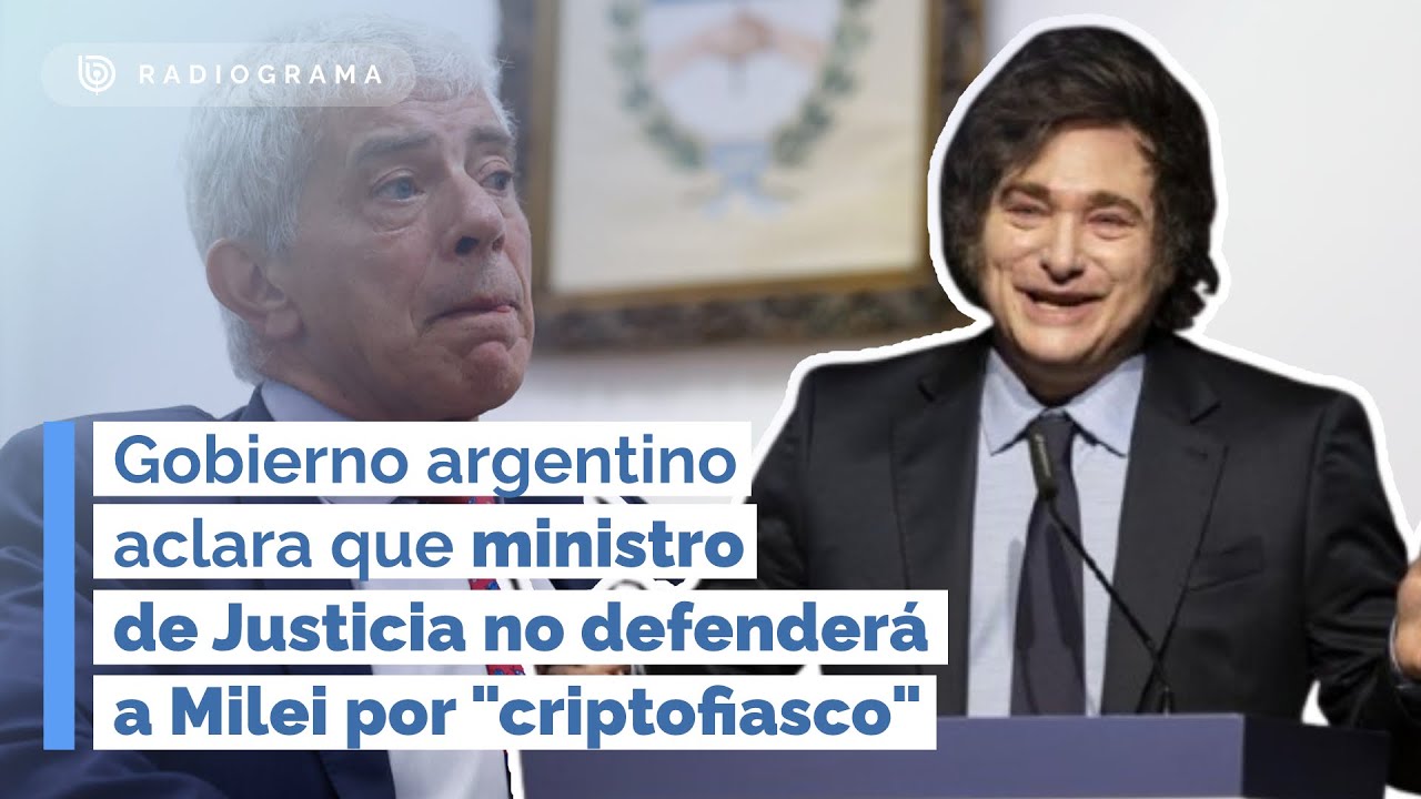Ministro de Justicia argentino no defenderá a Milei por "criptofiasco" (RD)