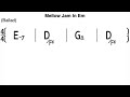 MELLOW BACKING TRACK-  Em D/F# GM7 56bpm