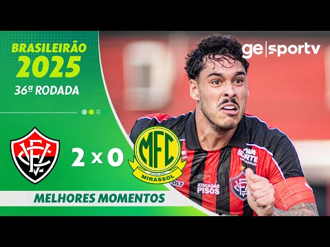 Gols e lances de Vitória x Mirassol