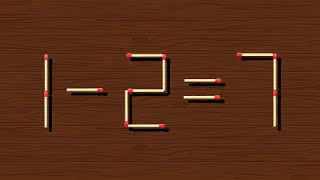 Move only 1 stick to make equation correct Matchst