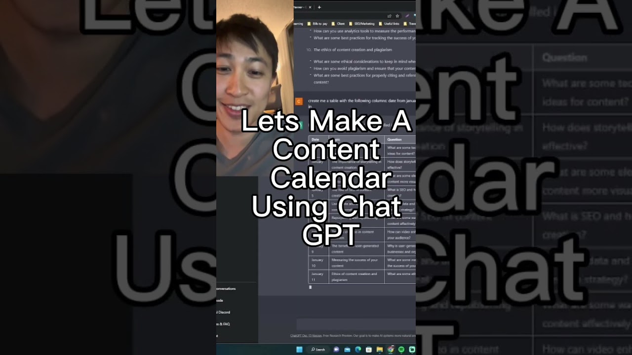 Content Calendar Using Chat GPT You Can Paste In Google Sheets #chatgpt #contentmarketing