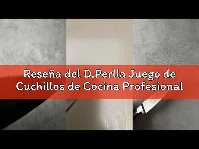 Vídeo relacionado con D.Perlla Juego de Cuchillos de Cocina Profesional 6 piezas, Ultrafilo de Acero Inoxidable Alemán con Bloque, Mango Ergonómico, Marrón