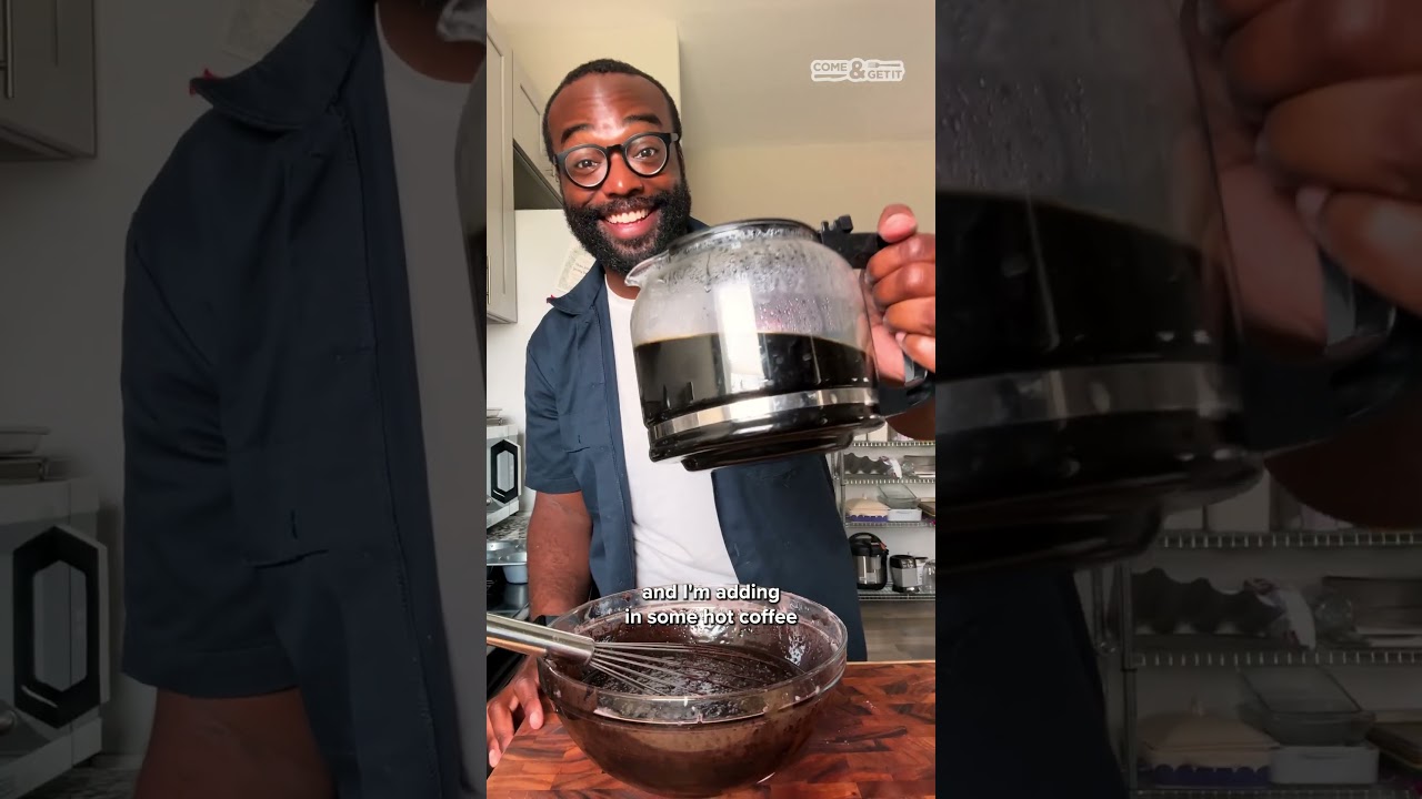 Terrence is showing us the key to getting intense chocolate flavor with his Matilda-inspired cake