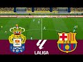 Las Palmas 1 vs 2 Barcelona. Partido Completo-Simulación de Videojuegos pes 2021