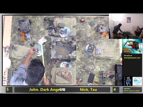 Charity Hammer 2: Stream 2 - John Lennon (Dark Angels) vs Nick Nanavati (Tau) - Part 2