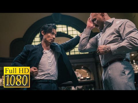 Chung Tin-chi vs. Dave Batista at the salon in the movie Master Z: Ip Man Legacy (2018)