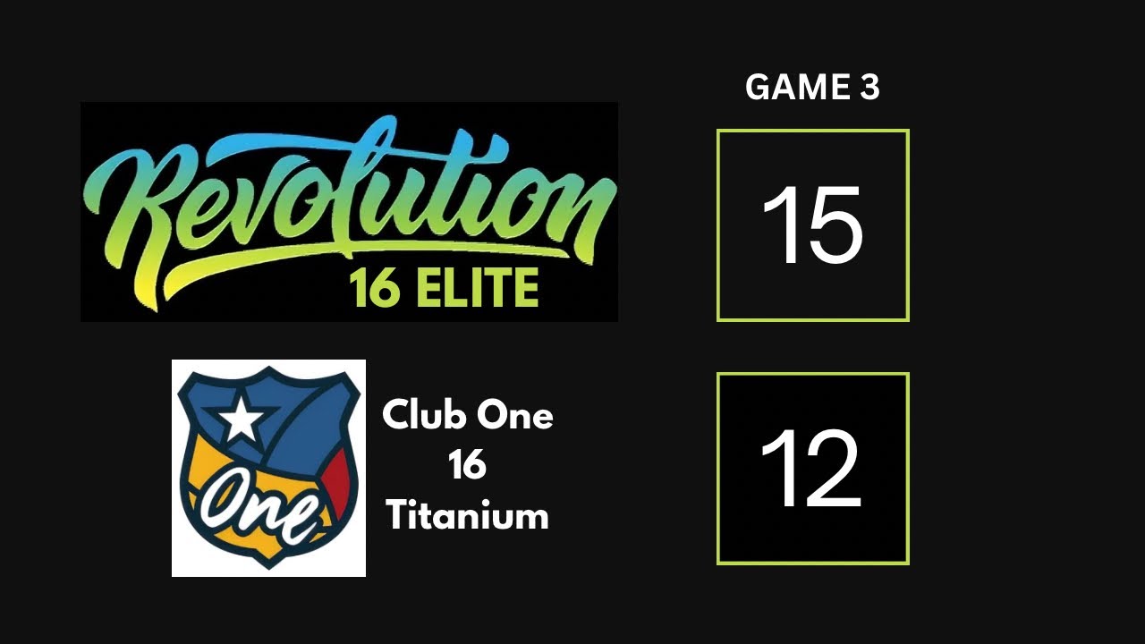 Revolution 16 Elite vs. Club One AZ 16 Titanium - Game 3 - January 4th, 2025
