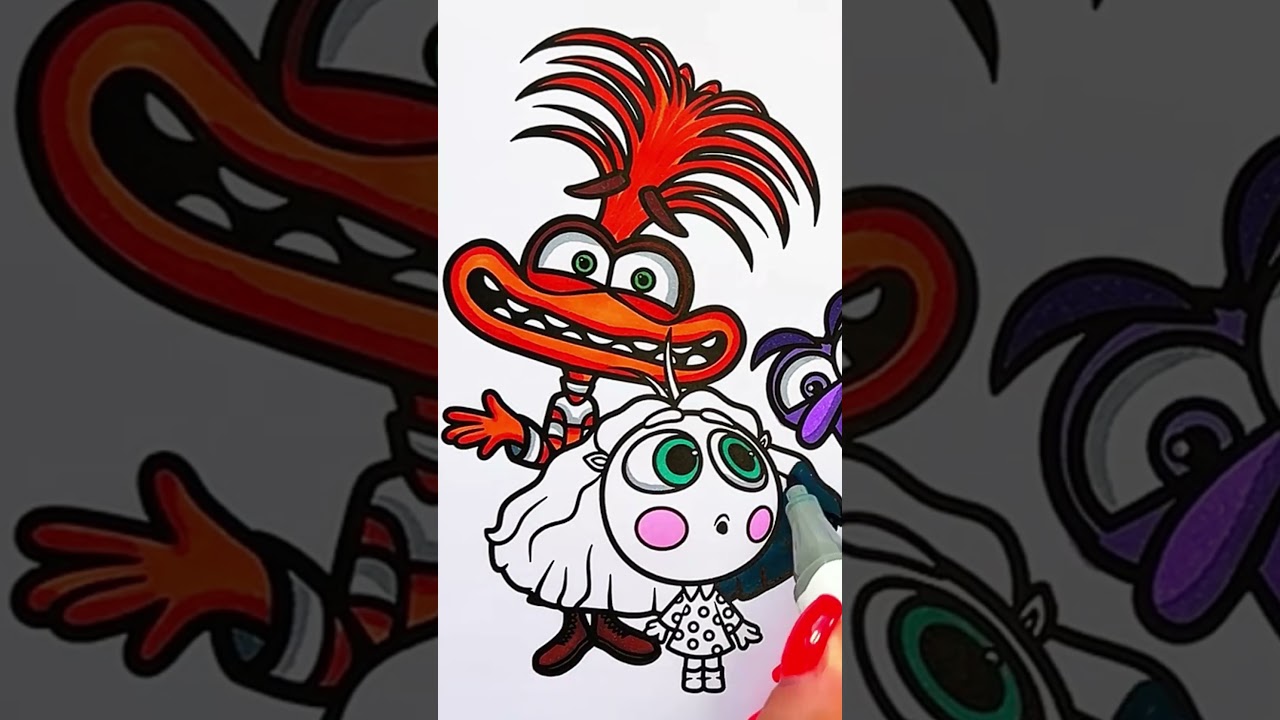 Anxiety & Envy / Inside Out 2 Coloring Pages #coloring