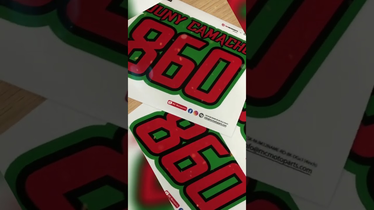 DIY Racing Number Stickers with Stickerbao #racingnumberstickers #racingnumber #numbe...