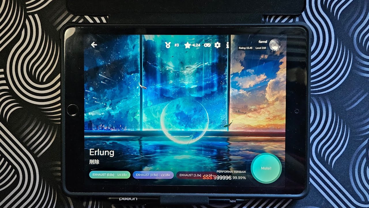 【Cytoid】Erlung - Sakuzyo | ( EXHAUST [0.8x] LV 15+) | Ranked 100%