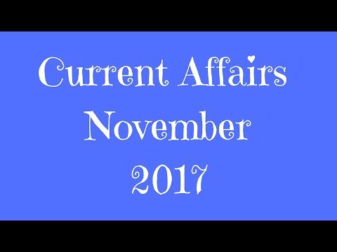 Current affairs MCQ from November 2017 - IBPS PO / SSC CGL