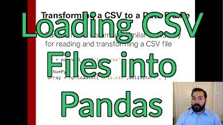 Loading CSV Data into a Pandas DataFrame