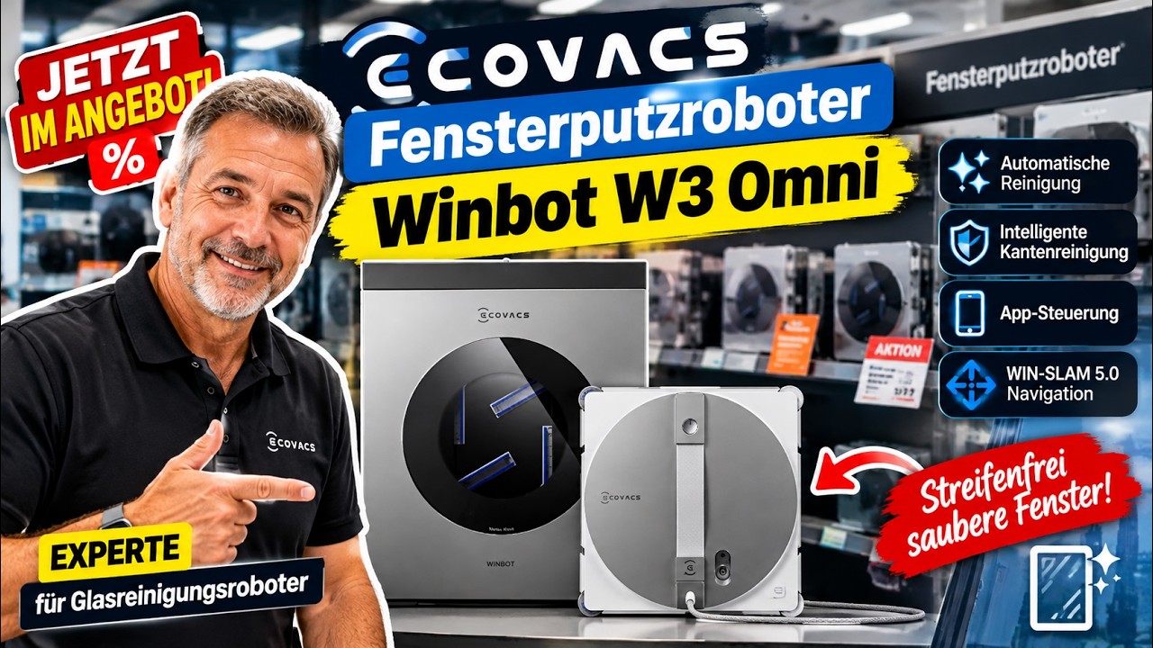 🟢🟢🟢 ECOVACS Fensterputzroboter Winbot W3 Omni – Lohnt er sich wirklich