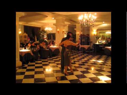  Noriko Tanada  and  Akiyoshi Tanada  are  dancing  to  the  tango  "  La Cuarenta  "