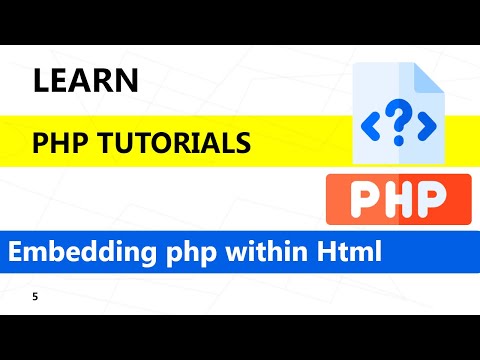 Php Embedding Within Html Tutorials Php Tutorials For Beginners With Mysql Php
