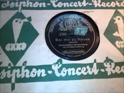 Humoristischer Herrenvortrag:  Bei mir zu Hause  Couplet, Aufn. um 1910