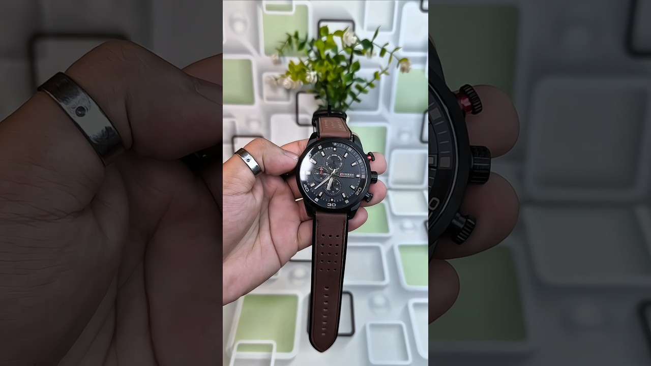 Men's leather strap watch recommendations #men'swatch #curren #shortvideo